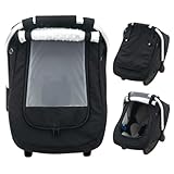 Waterproof Baby Car Seat Cover, Warm Carseat Cover for Cold Weather, Infant Car Seat Canopy with 2 Breathable Vents, 3D Mink Dot Baby Carrier Cover for Boys & Girls