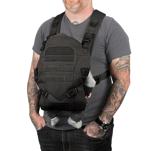 Image of TBG - Mens Tactical Baby Carrier for Infants and Toddlers 8-33 lbs - Compact (Black)