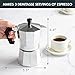 Primula Classic Stovetop Espresso and Coffee Maker, Moka Pot for Italian and Cuban Café Brewing, Greca Coffee Maker, Cafeteras, 3 Espresso Cups, Silver