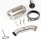 Tubo Escape Silenciador Escape Motocicleta Tubo Conexión Medio Antideslizante Para DUKE 125 250 390 RC390 RC125 RC250 2017-2019 Completo(B4)