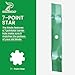 POSEAGLE 3 Pack GY20852 Lawn Mower Blades with Blade Nuts for John Deere D140 E160 E170 S140 S160 S170 LA140 LA145 Z355 Replaces John Deere 48 inch Mower Blades GX21785 AM141035 AM137757 High Lift