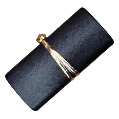 Pochette de soirée noire Midnight Luxe sac rigide structuré