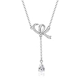 💎ELEGANCE MEETS QUALITY💎 - Using the ribbon bow as a design prototype, we tie the unravelling knot of the heart into a bow! The smooth, elegant, and dynamic shape of the ribbon conveys the image of a romantic and youthful young girl. Each necklace is...