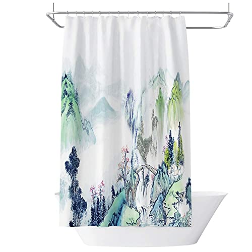 Rideaux de salle de bain décoratifs en tissu polyester durable