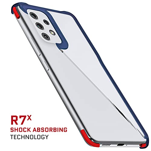 Image of Ghostek COVERT Clear Blue Samsung Galaxy A53 5G Phone Case Shockproof Protective Cover Heavy Duty Protection Shock Absorbent Grip Bumper Designed for 2022 Samsung A53 5G (6.5in) (Blue-Limited Edition)