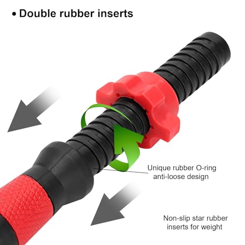 Trintion Universal Dumbbell Bars 15.7 Inches - Set of 2 - Strength Training and Fitness Equipment with Collars for Sports Gym Dumbbell Bar - Image 4