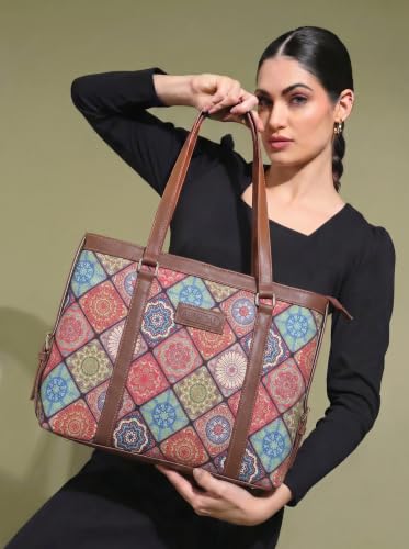 Image of Stylish Tote Bags for Office Use | Laptop Bag 15.6 inch | Purse for Women | Vegan Leather Handbag | Daily & Travel Use |