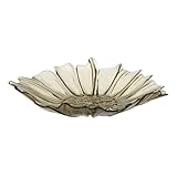 BigBuy Home Tischmitte, Olivgrün, Glas, 42 x 42 x 7,5 cm