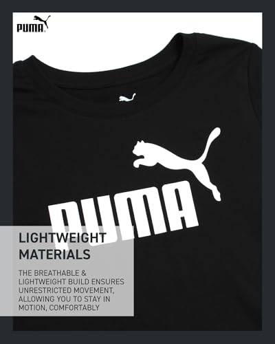 Image of PUMA Girls T Shirts - 2 Pack Short Sleeve Logo Graphic Tees - Casual Everyday Athletic Shirts for Girls (Sizes: S-XL)