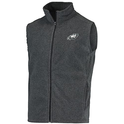 Image of dunbrooke Men's Black Minnesota Vikings Houston Fleece Full-Zip Vest