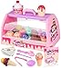 Gifts2U Ice Cream Toys for Kids, 48 Pcs Ice Cream Counter Playset - Scoop and Serve Ice Cream Counter, Play Food and Accessories - Pretend Food Toys, Ice Cream Shop Toys for Kids Ages 3 4 5 6