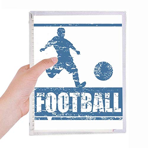 Carnet de football rechargeable cahier tactique spirale bleu