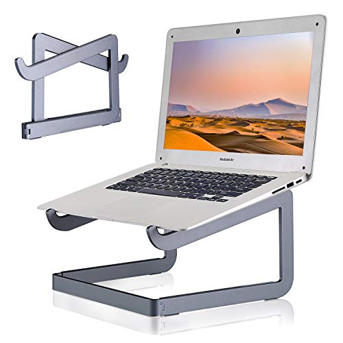 Foldable Laptop Stand for Desk,Notebook Riser Holder,Ergonomic Elevated Laptop Stand,Portable Aluminum Laptop Stands Compatible with 10-15.6" MacBook Air Pro,Dell XPS,Lenovo,HP ect.More Laptops