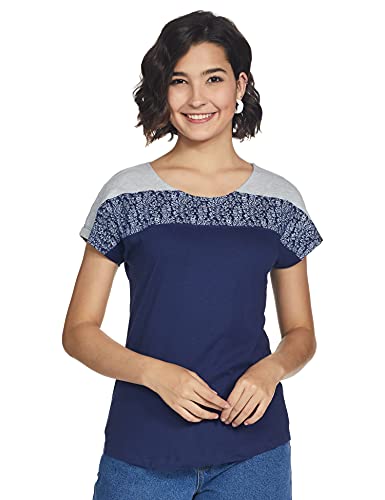 Image of Max Women Women Striped Round Neck T-Shirt