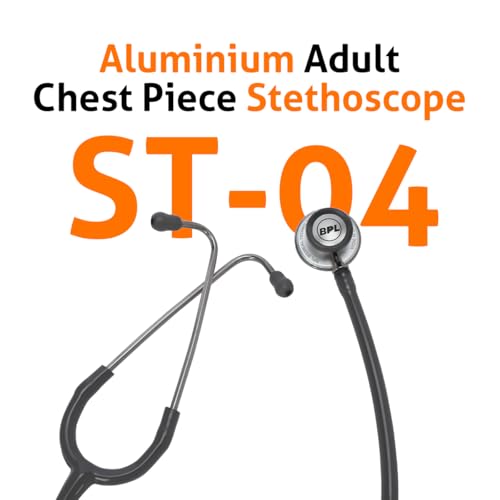 Image of BPL Medical Technologies ST-04 Aluminium Adult Chest Piece Stethoscope|High Acoustic Level, Versatile Chestpiece for Adult & Pediatric Use|Medical Instrument for Auscultation - Grey