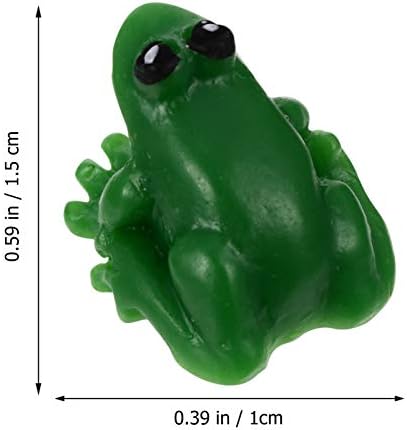 Housoutil 20Pcs Miniature Frog Toy Resin Frog Figurines Fairy Garden Frogs Dollhouse Mini Frog Micro Landscape Ornament Garden Miniature ( Green )