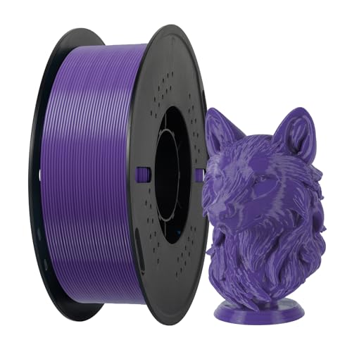 Image of Kingroon PETG 3D Printer Filament, High Strength, Low Warping, Odorless, Dimensional Accuracy + /- 0.02 mm, 1kg Spool(2.2lbs), 1.75 mm, Purple