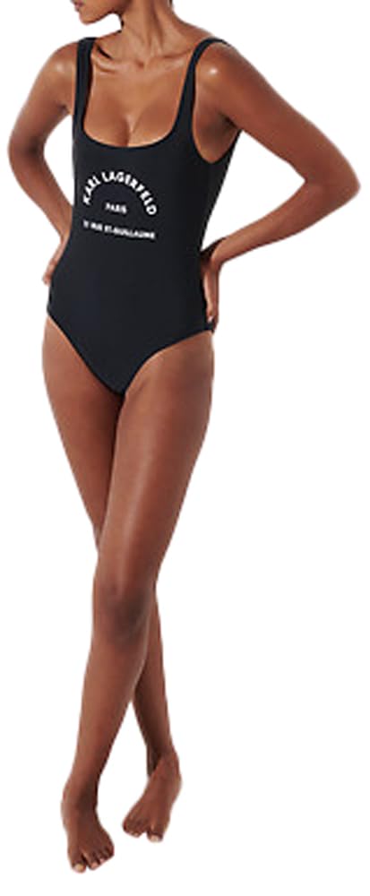 KARL LAGERFELD Strój kąpielowy jednoczęściowy Kobiety Rue St Guillame Logo Cheeky Swimsuit