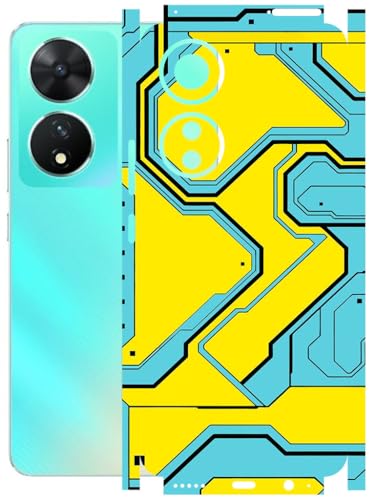Image of AtOdds - Full Body Back Screen Guard Protector Film - Lamination Wrap Skin Sticker Compatible with VIVO T2 (5G) | Scratchproof Matte Finish (YellowLane)