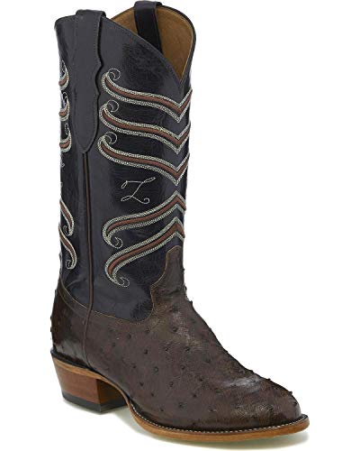 Tony Lama Men's Brown/Full Quill Ostrich Cowboy Boot3