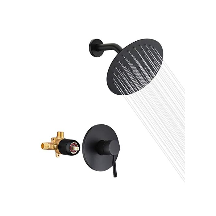 Buy sumerain Matte Black Shower Faucet Set Pressure Balance Cartridge