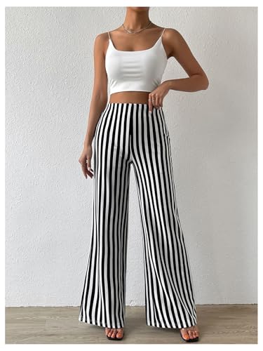 Floerns-Womens-Striped-Print-Flare-Leg-Trousers-High-Waist-Bell-Bottom-Work-Pants 41lpYhr+4JL