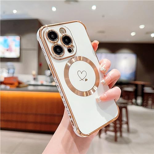 Pour iPhone 14 Pro étui de téléphone magnétique blanc style urbain