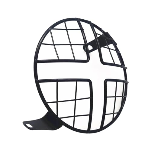 Cache phare de moto universel noir 6,5 pouces grille cruiser café racer