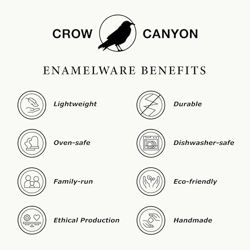 Taza grande esmaltada 16 oz Crow Canyon Home negra miniatura 4