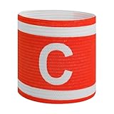 Mezeic Unisex Captain Armband for Soccer Training, Adults & Youths Classic Captain ‘C' Arm Band Adjustable Elastic Captain Armbands Team Sports Accessories - Red