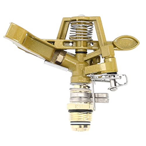 SATURNIA Aspersor Riego Regulable Metalico Sectorial Toma 1/2' Fabricado En Zinc, Riego De Jardines / Cesped