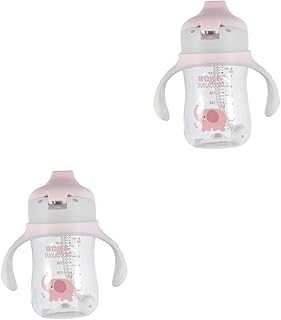 Toyvian 2 Peças Copo De Aprendizagem Copo Com Canudinho De Palha Para Bebê Copo Com Canudinho Infantil Copo De Palha Para Bebê Copo De Beber De Palha Portátil Para Bico De Bebê Copos De