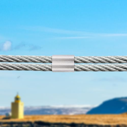Abrazaderas de cable de acero resistente con doble clips de aluminio 320 piezas 6
