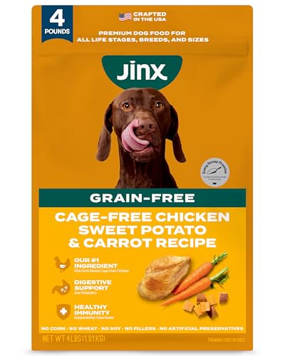 Jinx Premium Grain-Free Dry Dog Food, for All Lifestages - Real Chicken, Sweet Potato & Carrot...