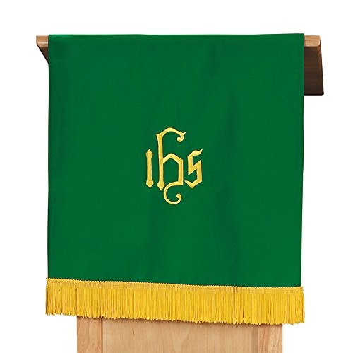 Violett/Grün Kanzel Schal mit Fransen 100% Polyester Faille 45,7 x 91,4 cm L