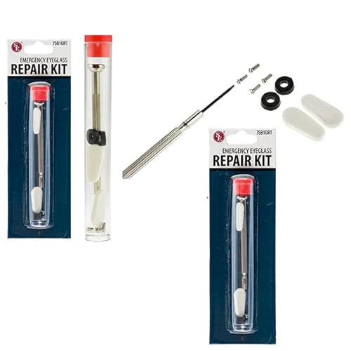 (2 Pack) 11Pc Compact Eye Glasses Repair Kit Case For Fixing All Kinds Of Broken Glasses #TOP1