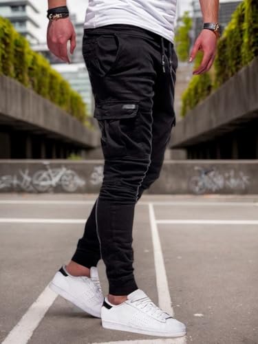 Mens Cargo Pants Casual Hiking Pants Workout Joggers Sweatpants for Men with Pocket4