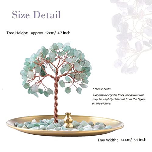 Incense Holder For Sticks, Healing Crystal Stone Money Tree Incense Burner, Ash Catcher For Yoga, Meditation And Home Decor (Green) #TOP2