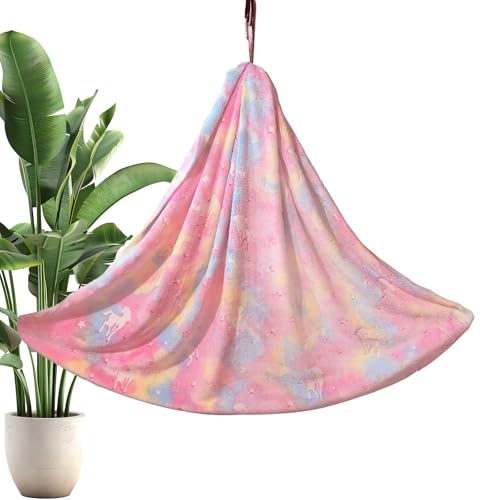 Sedia a dondolo per bambini, che si al buio, comoda coperta in flanella per casa, interni, cortile, esterni, camera da, viaggi