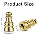 Mudder 4 Pcs 1/4-27 Solid Brass Lamp Finials - 1 Inch Tall, Shade Fixing & Decoration Knob for Lamps