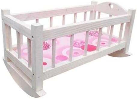 Nisa Grande Poupee A Bascule En Bois Berceau Berceau Lit Bebe Jouet Blanc Amazon Fr Jeux Et Jouets