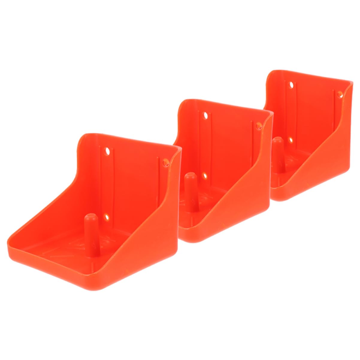 Comedero para Ganado y Ovejas, Soporte Rojo de Plástico 3 Piezas | Uso Interior y Exterior, Diseño Práctico y Desmontable, Formato para Bloques Minerales y Forraje Mineralizado