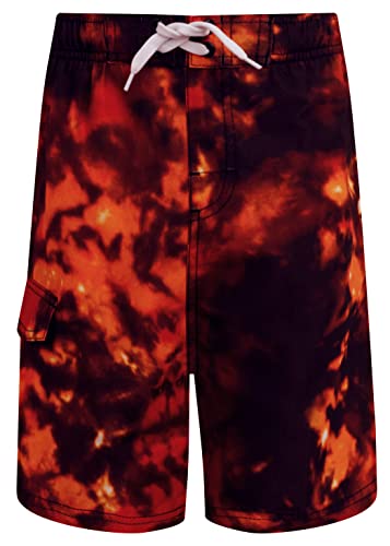 Image of Kanu Surf Boys' Dominica Floral Quick Dry Beach Board Shorts Swim Trunk