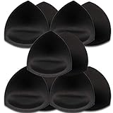 TAOHUA GARDEN 5 Pairs Bra Pads Inserts,Removable,Breathable, Air Cotton,Foam Sponge Black