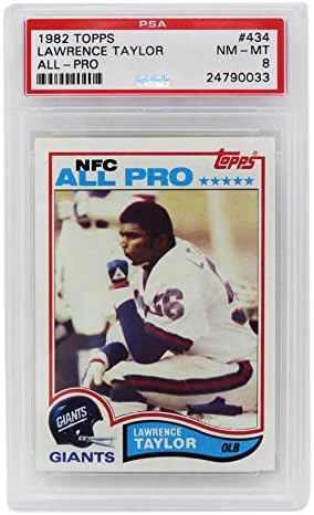 Lawrence Taylor (Giants) 1982 Topps Football #434 RC Rookie Card - PSA 8 NM-MT (B)