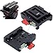 iShoot Camera Quick Release Plate Converter Clamp Adapter Compatible with Manfrotto Gitzo ACE Series 50mm Plate & Sachtler FSB-6T/8T/10T/DV8 3+3/DV8 5+5/DV10 3+3/DV10 5+5 Tripod Fluid Head