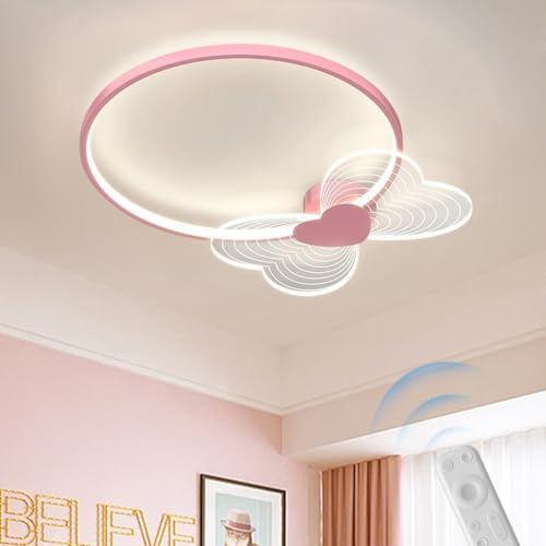 Plafonnier LED rond moderne grand modèle rose pour en finir avec l'ombre