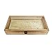 MOOCA Wood Glass Top Jewelry Display Case Accessories Storage, Wooden Jewelry Tray for Collectibles, Pocket Knife Display Case with Metal Clasp and Tempered Glass Top Lid, 2.75 Inch High, Oak