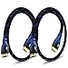 Aurum Ultra Series - High Speed HDMI Cable With Ethernet 2 PACK (2 Ft) - Supports 3D & Audio Return Channel [Latest Version] - 2 Feet - 2 Pack