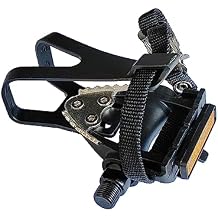 UPANBIKE Bike Pedals with Toe Clips and Straps for Exercise Bike, Outdoor Bicycles and Spin Bike, 9/16-Inch Spindle with Reflectors